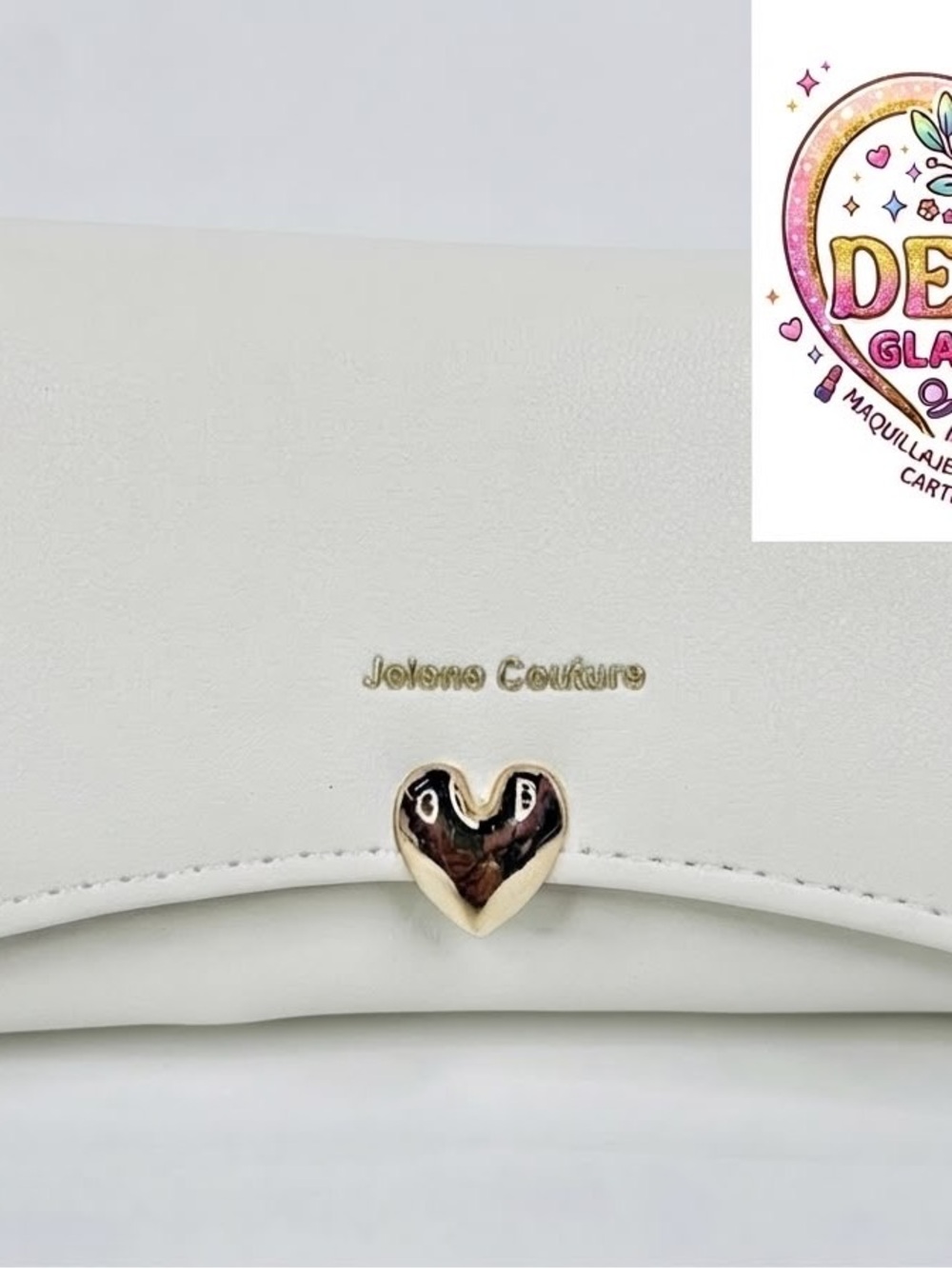 White Heart Accent Women's Bag